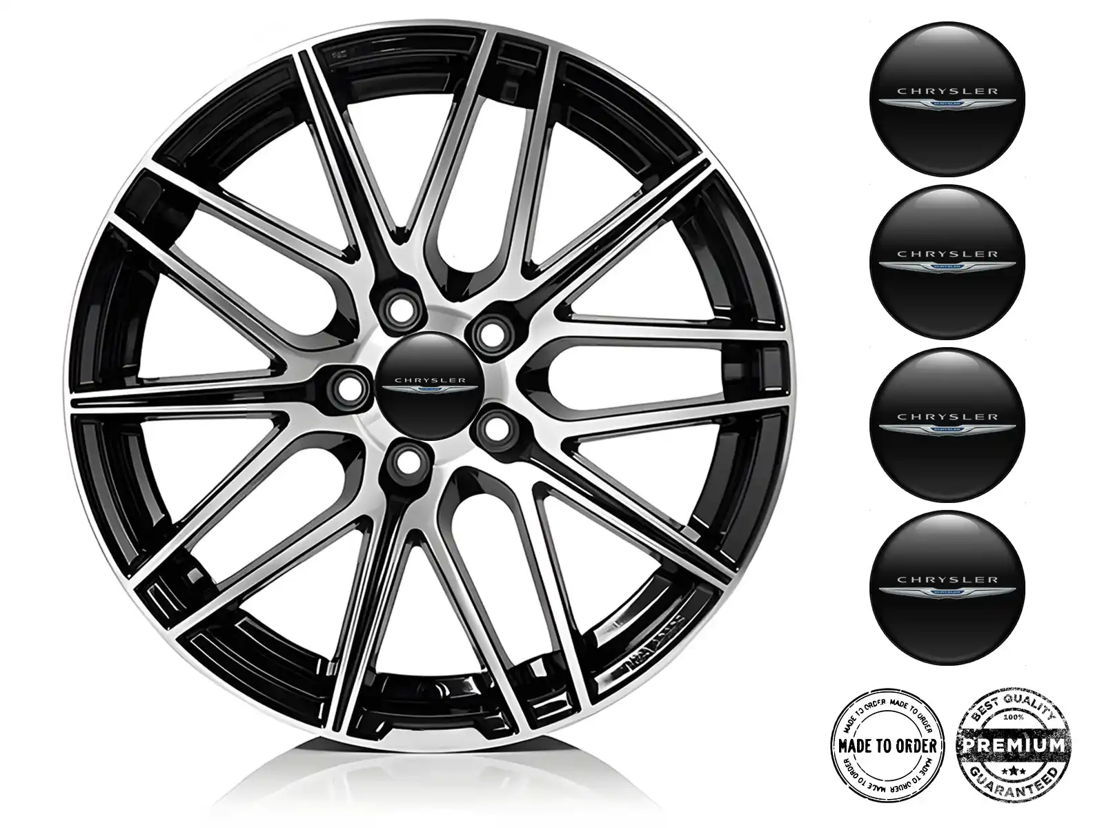 Chrysler  Rademblem Ausgabe Premium Gewölbte Aufkleber